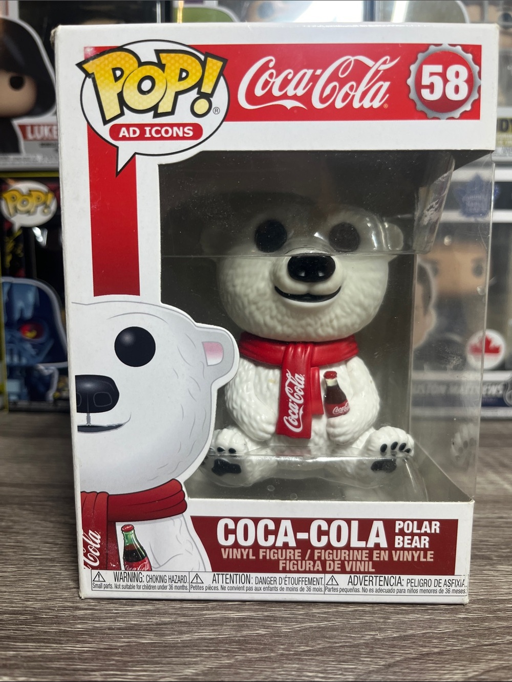 Coca-Cola White and Red Polar Bear Funko Pop Vinyl Figure #58